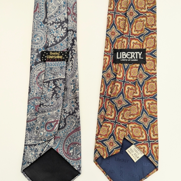Elegant Men's Silk Ties - Detailed Patterns - Paisley and Floral/Geometric - Picture 2 of 8